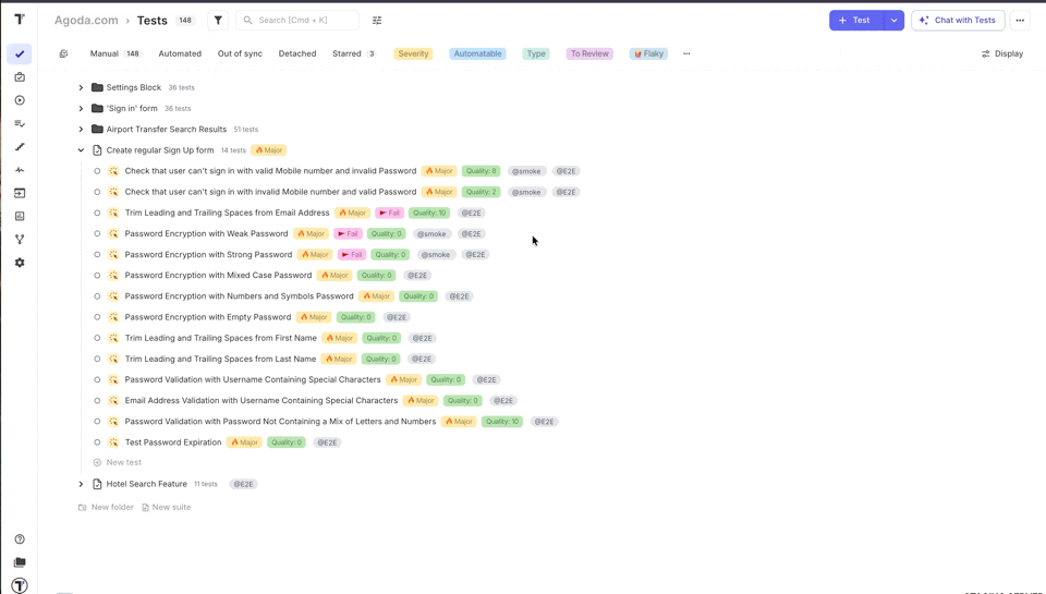 Testomat.io - Add tags