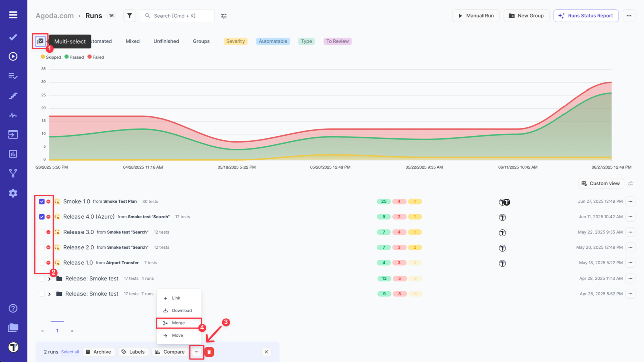 Testomat.io - merge runs